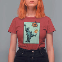 No Kings T Shirt For Women Statue of Liberty Political Protest - Wonder Print Shop