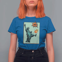 No Kings T Shirt For Women Statue of Liberty Political Protest - Wonder Print Shop