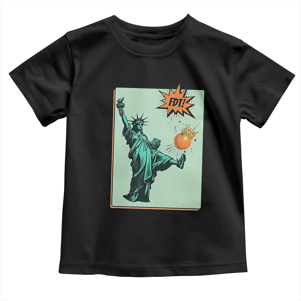 No Kings Toddler T Shirt Statue of Liberty Political Protest - Wonder Print Shop
