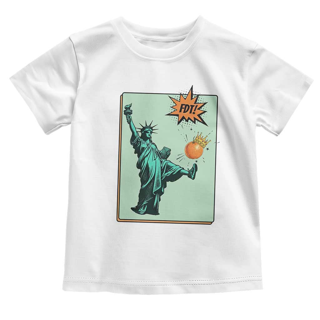 No Kings Toddler T Shirt Statue of Liberty Political Protest - Wonder Print Shop