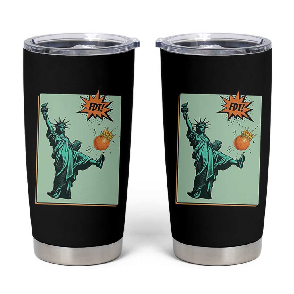 No Kings Tumbler Cup Statue of Liberty Political Protest - Wonder Print Shop