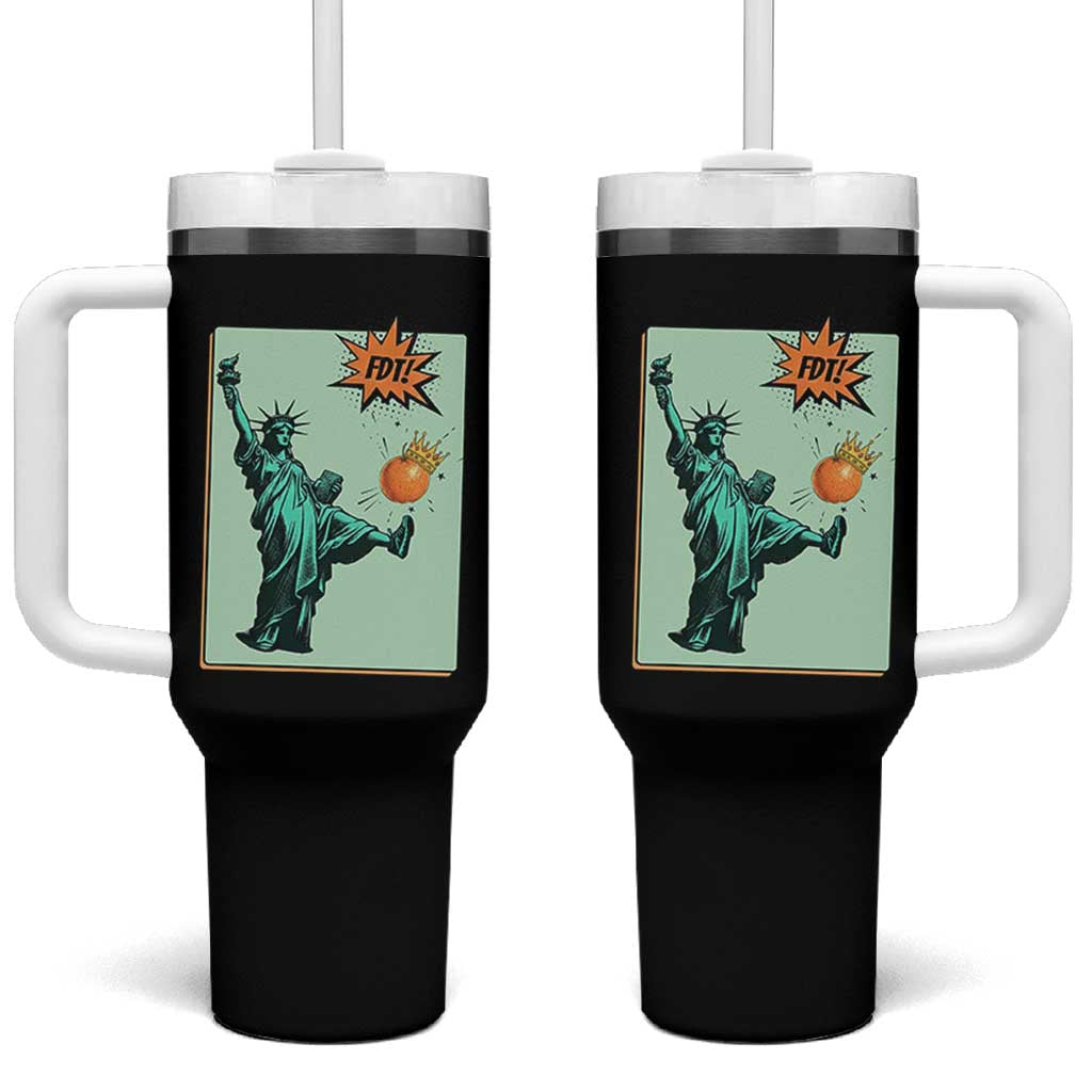 No Kings Tumbler With Handle Statue of Liberty Political Protest - Wonder Print Shop