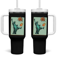 No Kings Tumbler With Handle Statue of Liberty Political Protest - Wonder Print Shop