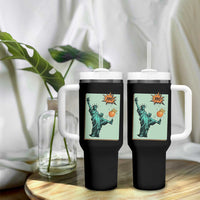 No Kings Tumbler With Handle Statue of Liberty Political Protest - Wonder Print Shop