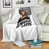 Angela Davis Inspirational Quote Throw Blanket I Am No Longer Accepting The Things I Cannot Change