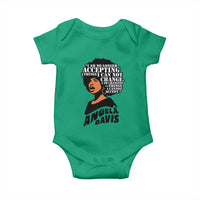 Angela Davis Inspirational Quote Baby Onesie I Am No Longer Accepting The Things I Cannot Change - Wonder Print Shop