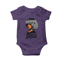Angela Davis Inspirational Quote Baby Onesie I Am No Longer Accepting The Things I Cannot Change - Wonder Print Shop