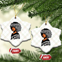 Angela Davis Inspirational Quote Ceramic Ornament I Am No Longer Accepting The Things I Cannot Change - Wonder Print Shop