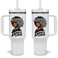 Angela Davis Inspirational Quote Tumbler With Handle I Am No Longer Accepting The Things I Cannot Change
