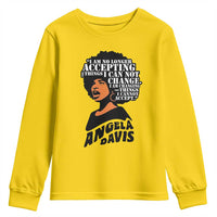 Angela Davis Inspirational Quote Youth Sweatshirt I Am No Longer Accepting The Things I Cannot Change - Wonder Print Shop