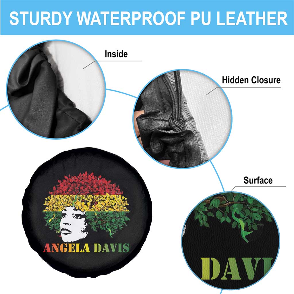 Angela Davis Spare Tire Cover Black History Month - Wonder Print Shop