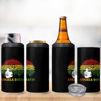 Angela Davis 4 in 1 Can Cooler Tumbler Black History Month - Wonder Print Shop