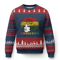 Angela Davis Ugly Christmas Sweater Black History Month - Wonder Print Shop