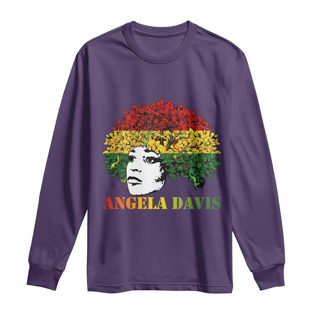 Angela Davis Long Sleeve Shirt Black History Month - Wonder Print Shop
