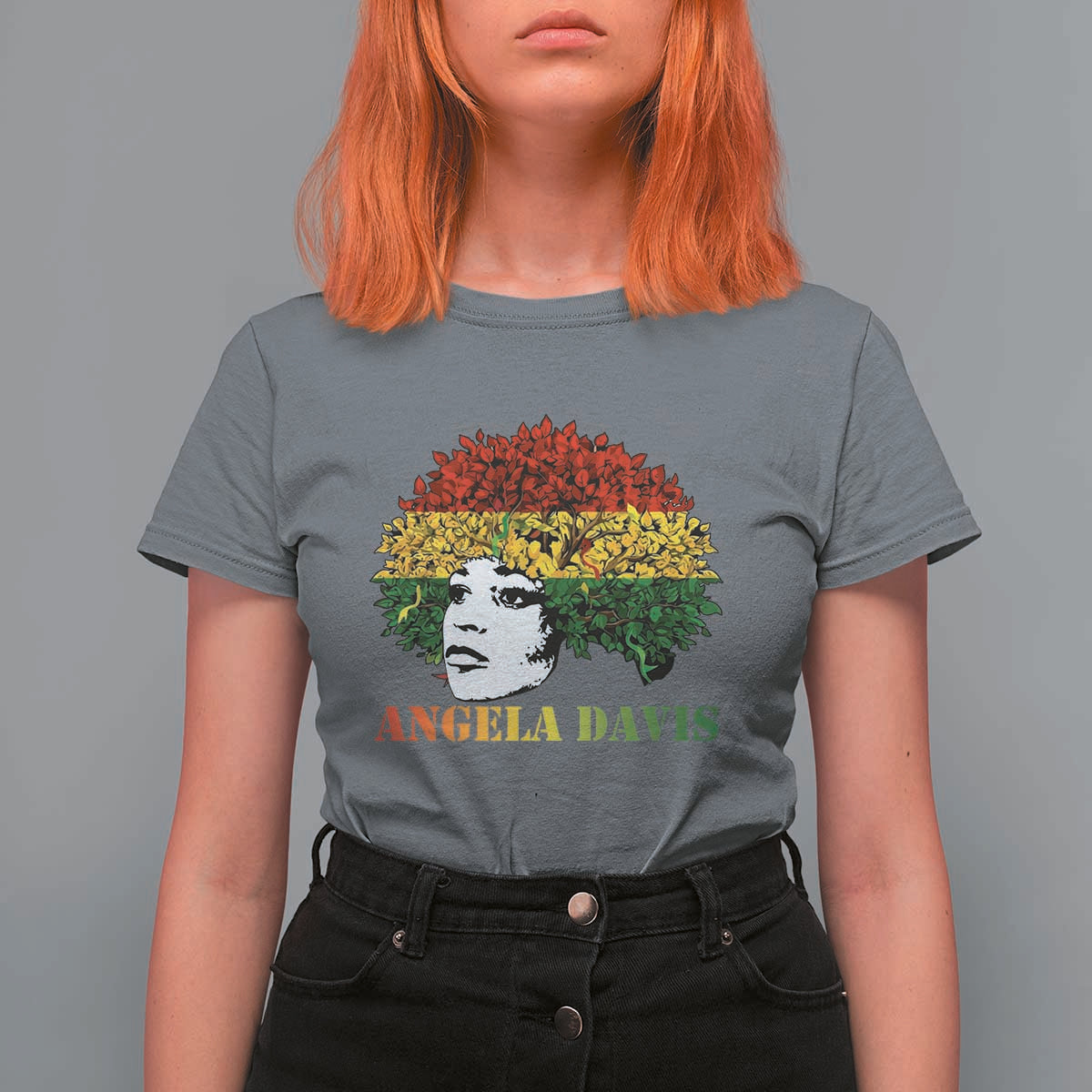 Angela Davis T Shirt For Women Black History Month - Wonder Print Shop