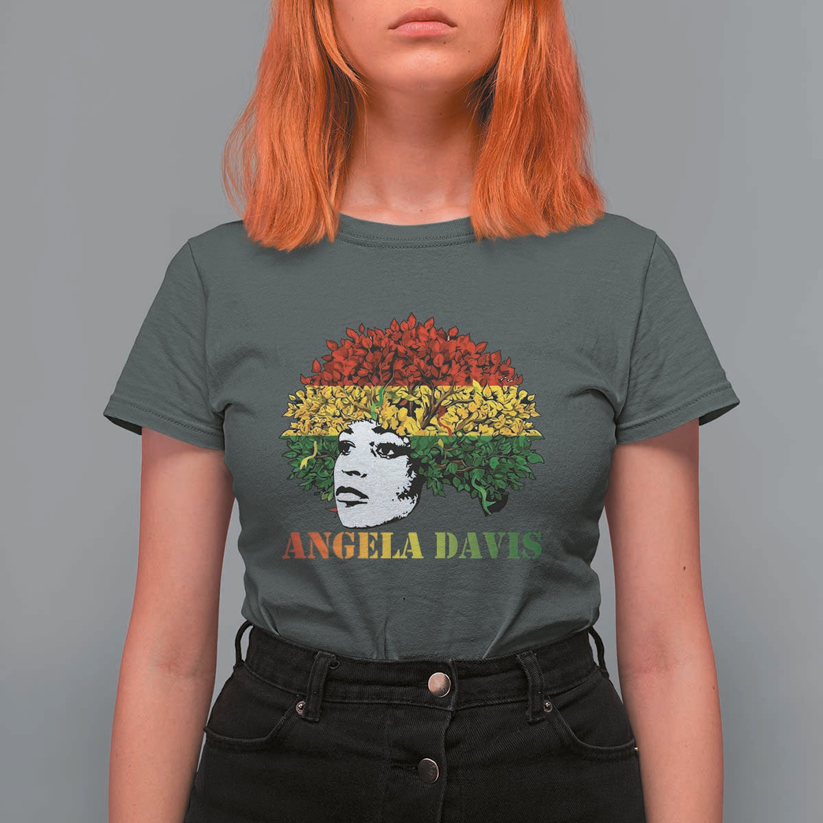 Angela Davis T Shirt For Women Black History Month - Wonder Print Shop