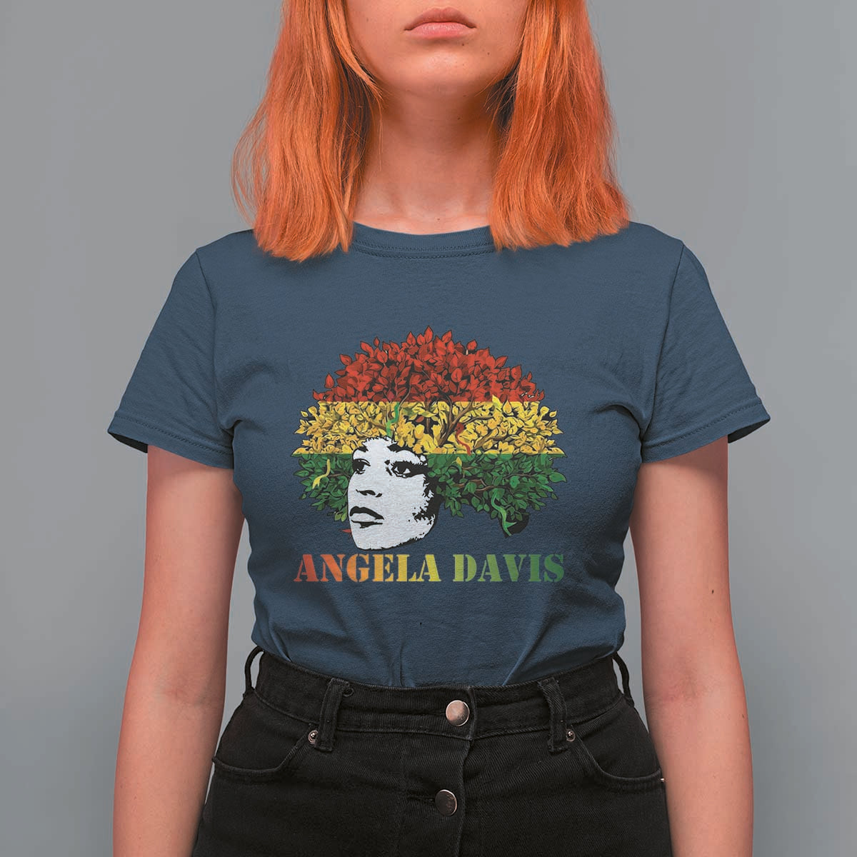Angela Davis T Shirt For Women Black History Month - Wonder Print Shop