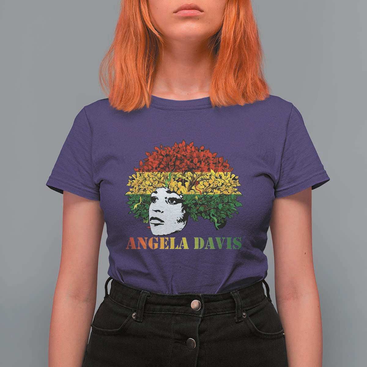 Angela Davis T Shirt For Women Black History Month - Wonder Print Shop