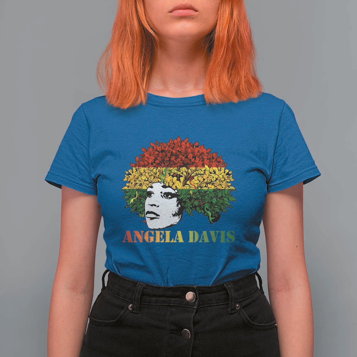 Angela Davis T Shirt For Women Black History Month - Wonder Print Shop