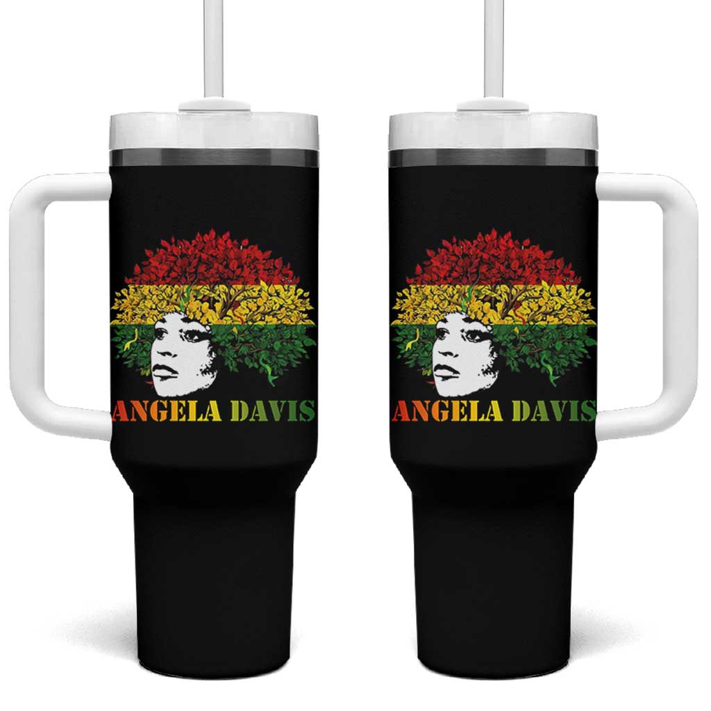 Angela Davis Tumbler With Handle Black History Month - Wonder Print Shop