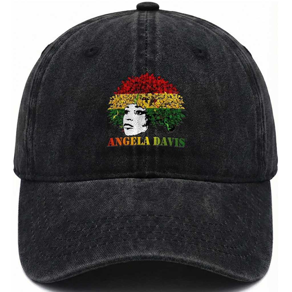 Angela Davis Washed Cotton Baseball Cap Black History Month