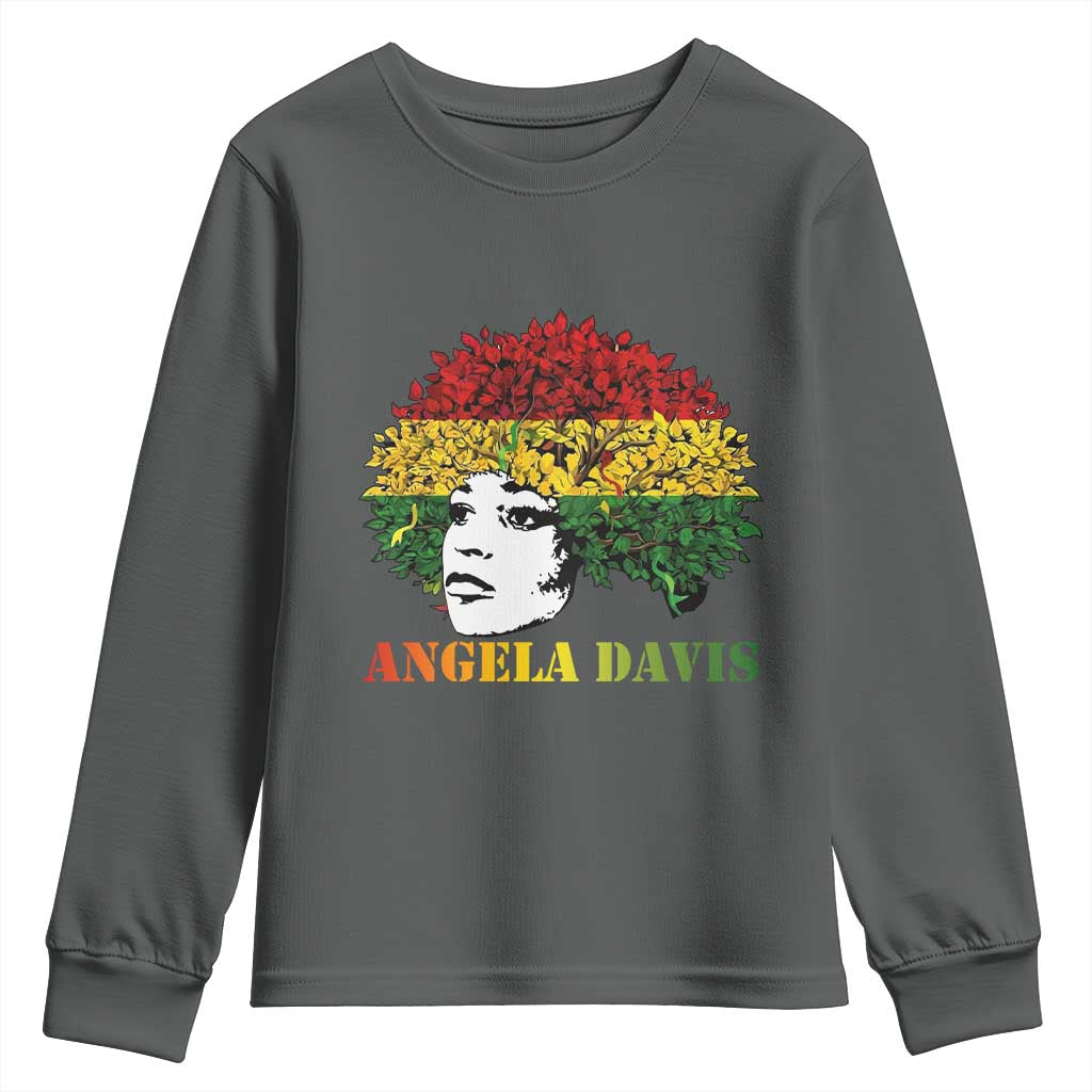 Angela Davis Youth Sweatshirt Black History Month - Wonder Print Shop