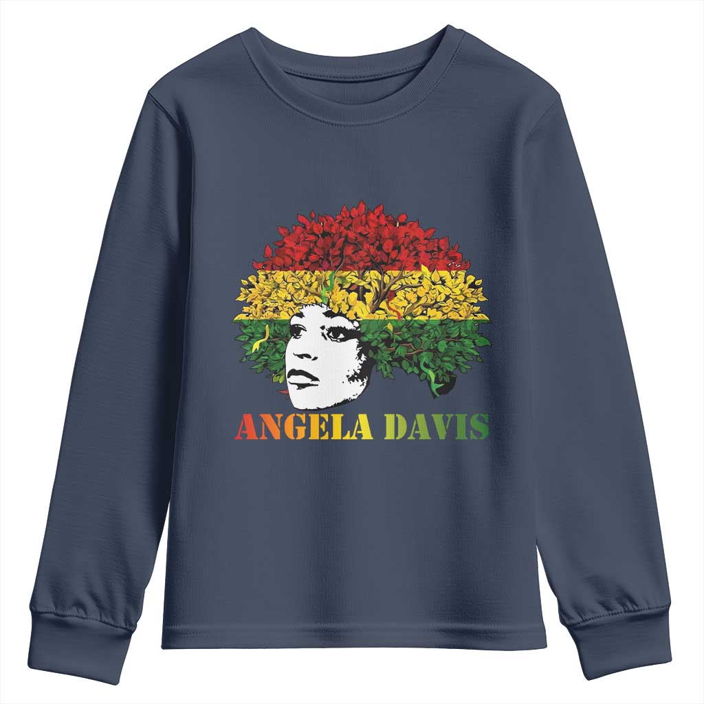 Angela Davis Youth Sweatshirt Black History Month - Wonder Print Shop