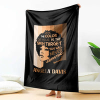 Angela Davis Inspirational Quote Throw Blanket Black Pride Melanin - Wonder Print Shop