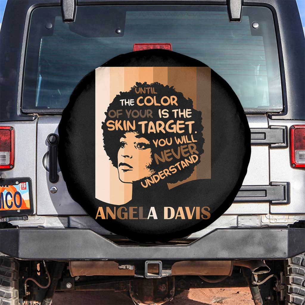 Angela Davis Inspirational Quote Spare Tire Cover Black Pride Melanin - Wonder Print Shop