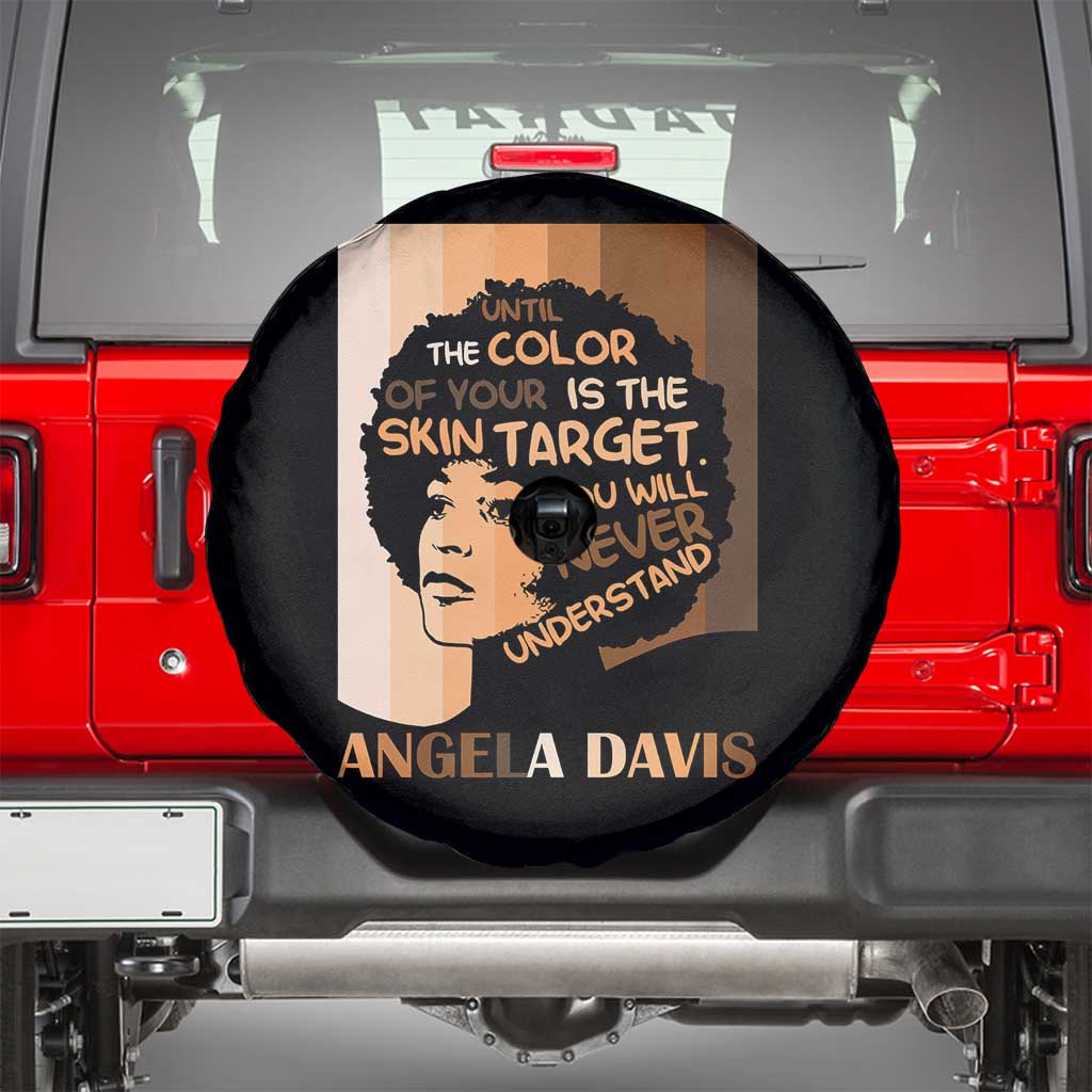 Angela Davis Inspirational Quote Spare Tire Cover Black Pride Melanin - Wonder Print Shop
