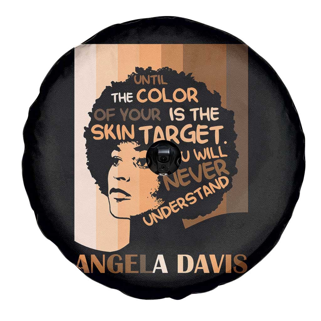 Angela Davis Inspirational Quote Spare Tire Cover Black Pride Melanin - Wonder Print Shop