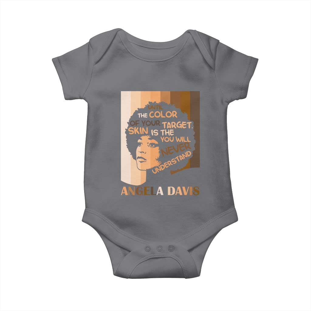Angela Davis Inspirational Quote Baby Onesie Black Pride Melanin - Wonder Print Shop