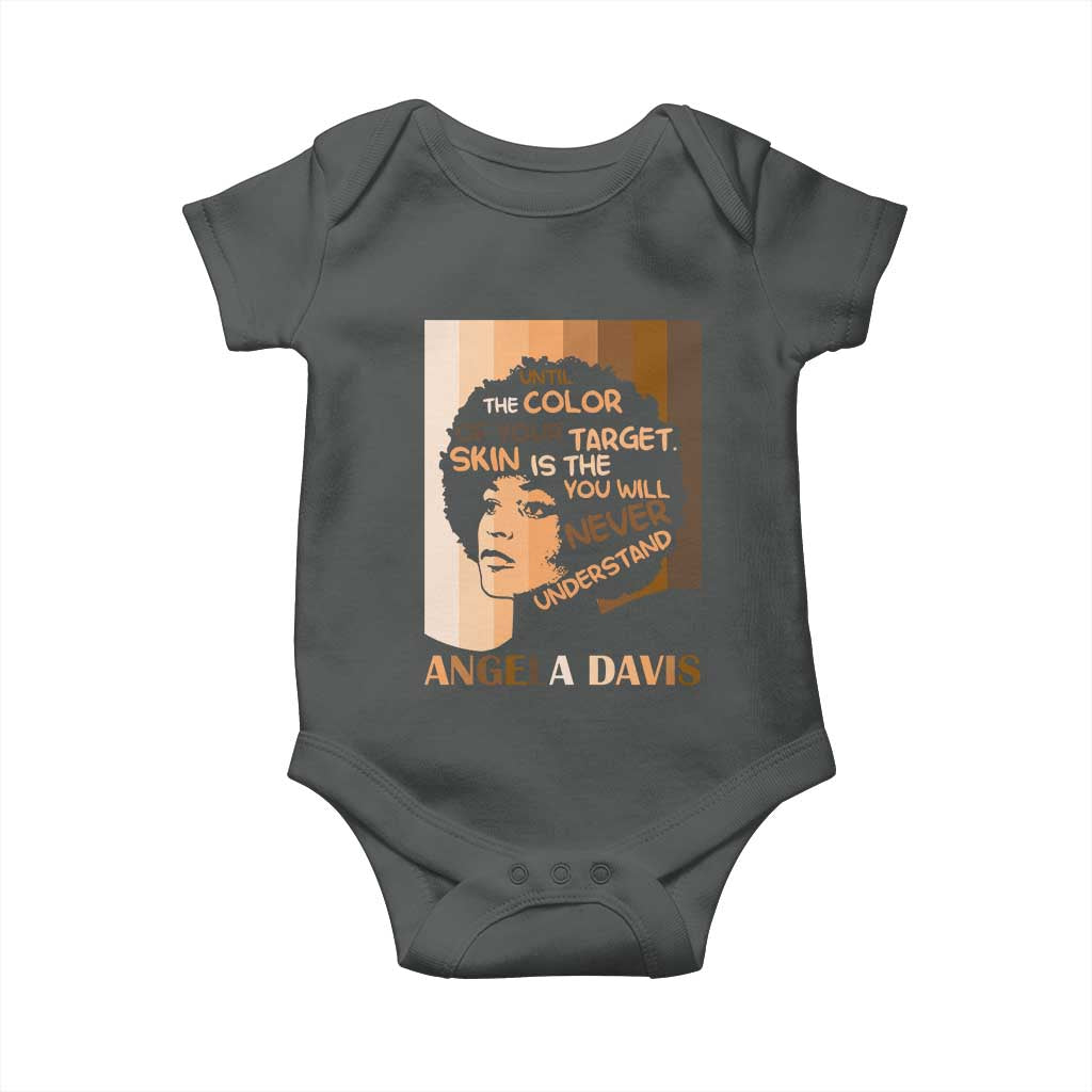 Angela Davis Inspirational Quote Baby Onesie Black Pride Melanin - Wonder Print Shop