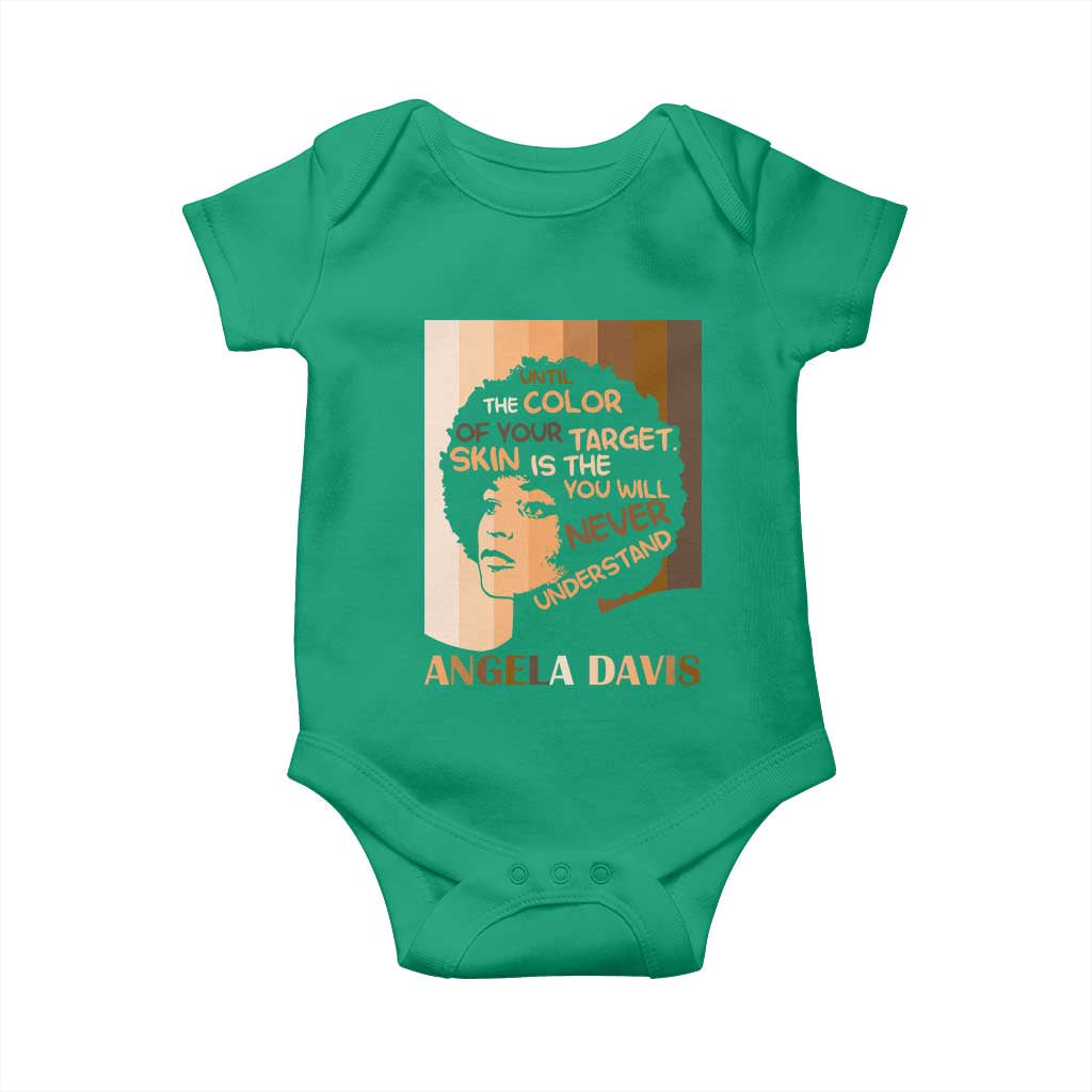 Angela Davis Inspirational Quote Baby Onesie Black Pride Melanin - Wonder Print Shop