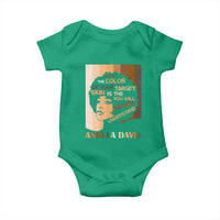 Angela Davis Inspirational Quote Baby Onesie Black Pride Melanin - Wonder Print Shop