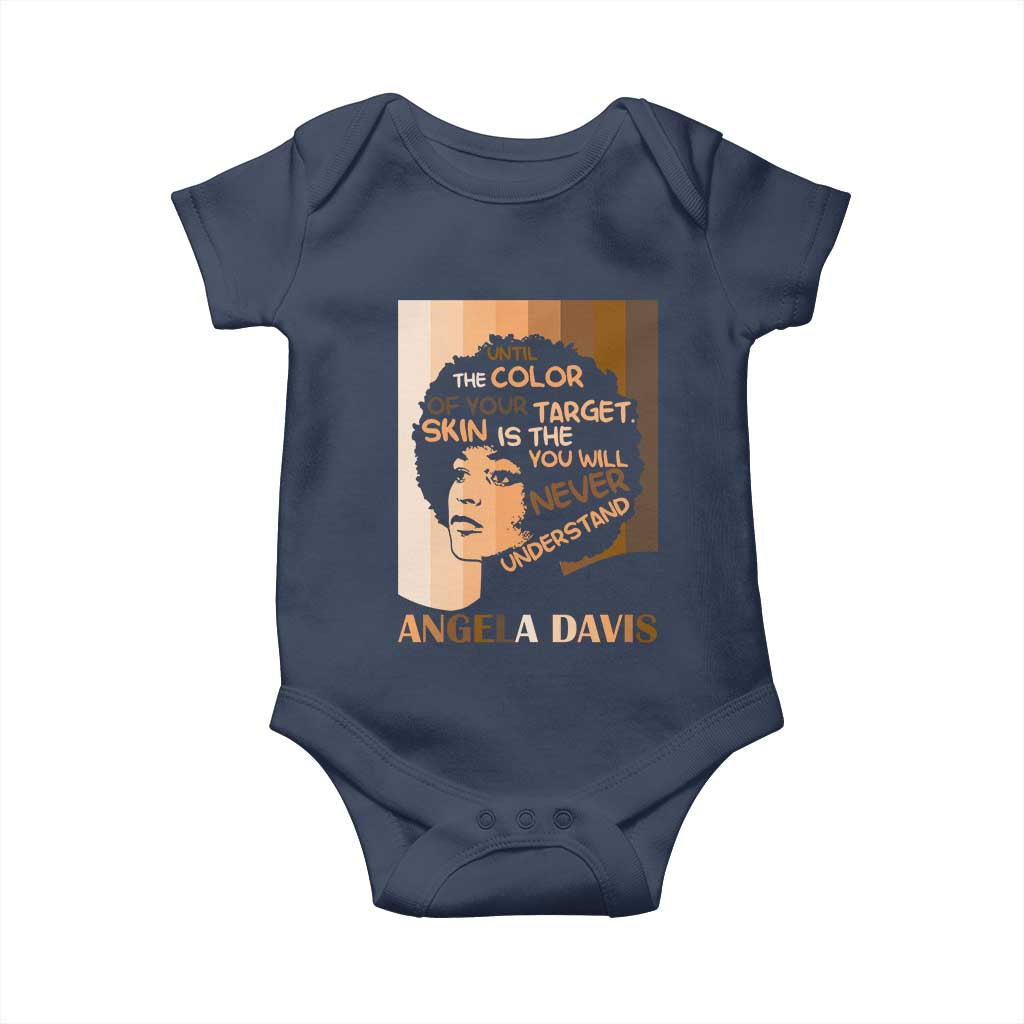 Angela Davis Inspirational Quote Baby Onesie Black Pride Melanin - Wonder Print Shop
