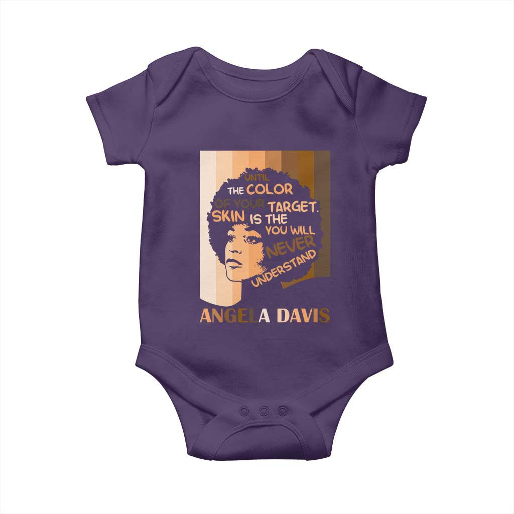 Angela Davis Inspirational Quote Baby Onesie Black Pride Melanin - Wonder Print Shop