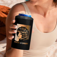 Angela Davis Inspirational Quote 4 in 1 Can Cooler Tumbler Black Pride Melanin - Wonder Print Shop