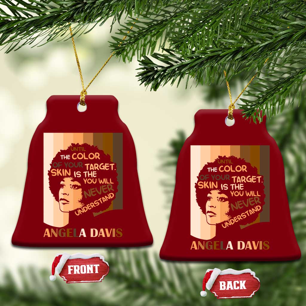 Angela Davis Inspirational Quote Ceramic Ornament Black Pride Melanin - Wonder Print Shop