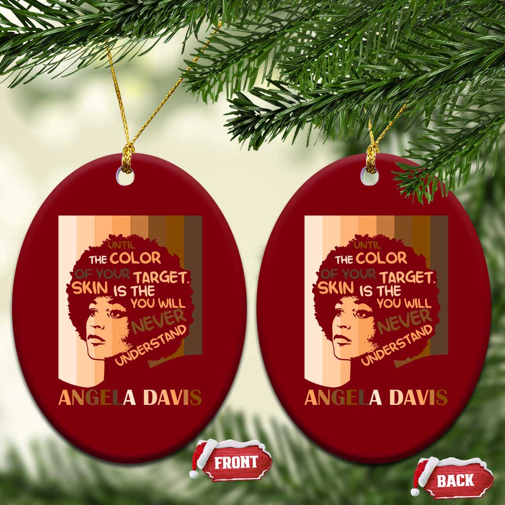 Angela Davis Inspirational Quote Ceramic Ornament Black Pride Melanin - Wonder Print Shop