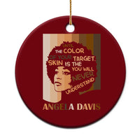 Angela Davis Inspirational Quote Ceramic Ornament Black Pride Melanin - Wonder Print Shop