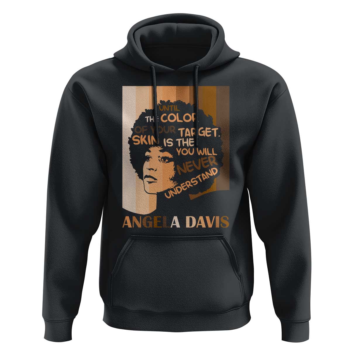 Angela Davis Inspirational Quote Hoodie Black Pride Melanin - Wonder Print Shop