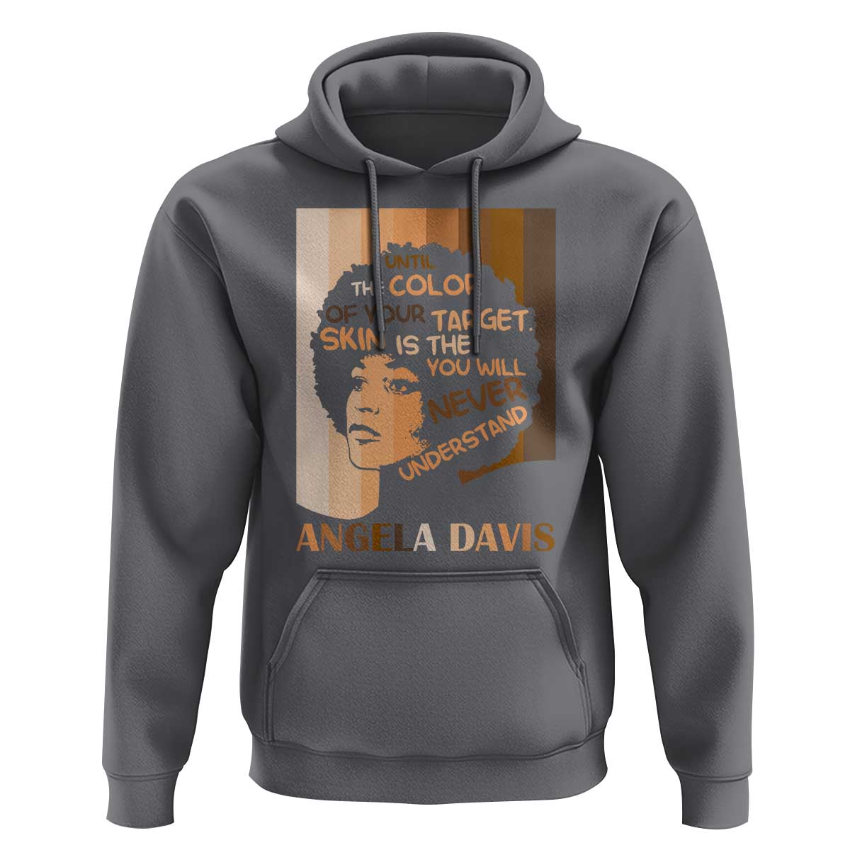 Angela Davis Inspirational Quote Hoodie Black Pride Melanin - Wonder Print Shop