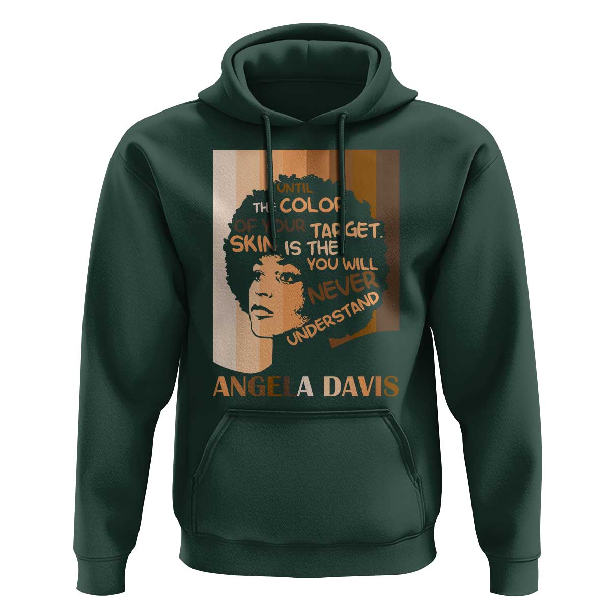 Angela Davis Inspirational Quote Hoodie Black Pride Melanin - Wonder Print Shop