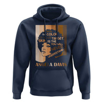 Angela Davis Inspirational Quote Hoodie Black Pride Melanin - Wonder Print Shop
