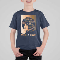 Angela Davis Inspirational Quote T Shirt For Kid Black Pride Melanin - Wonder Print Shop