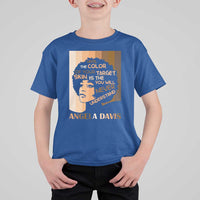 Angela Davis Inspirational Quote T Shirt For Kid Black Pride Melanin - Wonder Print Shop