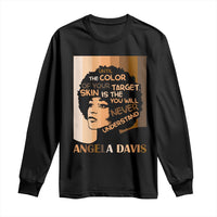 Angela Davis Inspirational Quote Long Sleeve Shirt Black Pride Melanin - Wonder Print Shop