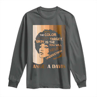 Angela Davis Inspirational Quote Long Sleeve Shirt Black Pride Melanin - Wonder Print Shop