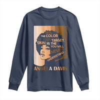 Angela Davis Inspirational Quote Long Sleeve Shirt Black Pride Melanin - Wonder Print Shop